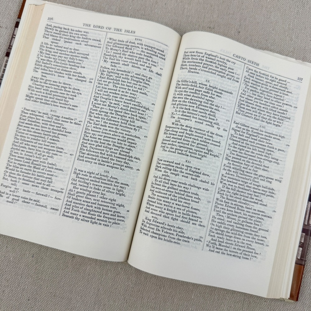 Vintage 1900 Complete Poetical Works Sir Walter Scott‎ Cambridge Edition DJ - Picture 10 of 12